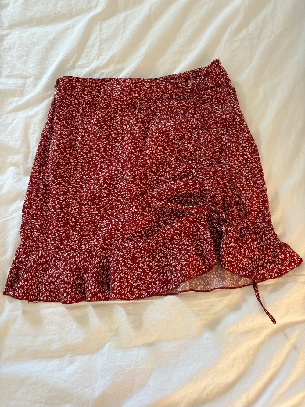 SHEIN Orange floral pattern skirt